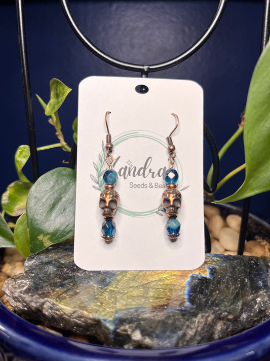 Calavera Cielo Azul Earrings