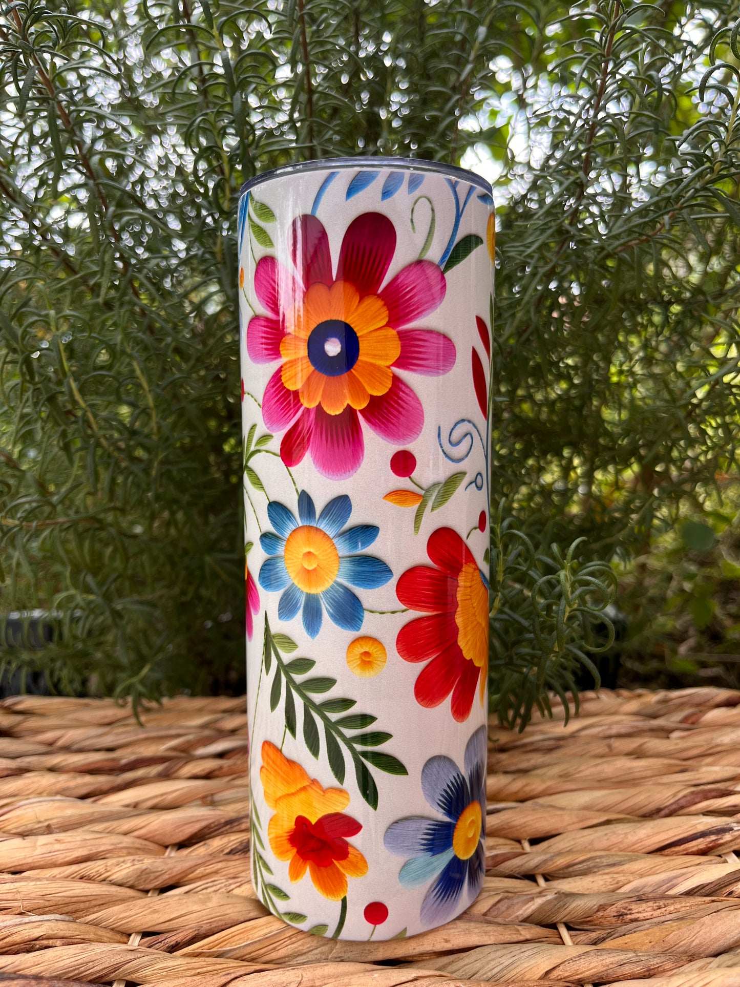 Bordado on White Tumblers