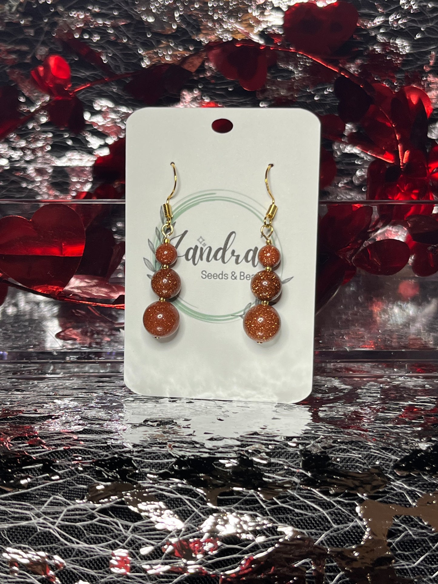 Goldstone Earrings