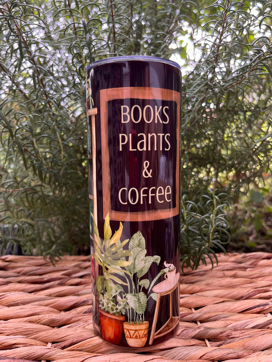 Books Plants & Coffee Tumbler