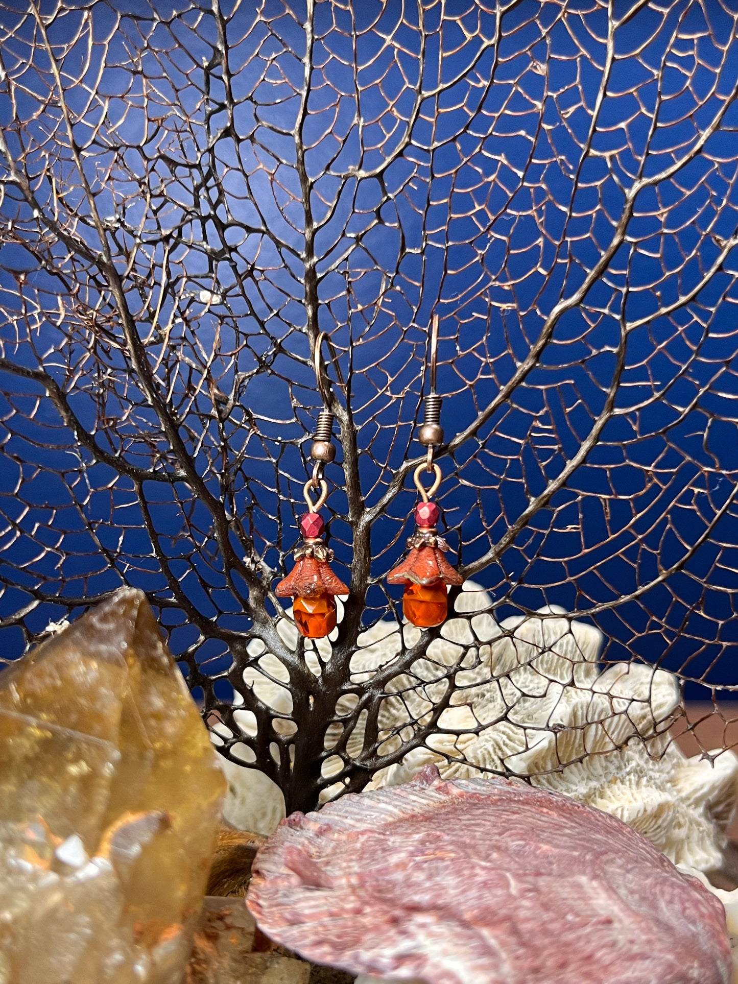 Coral Earrings