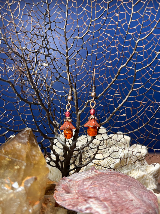 Coral Earrings