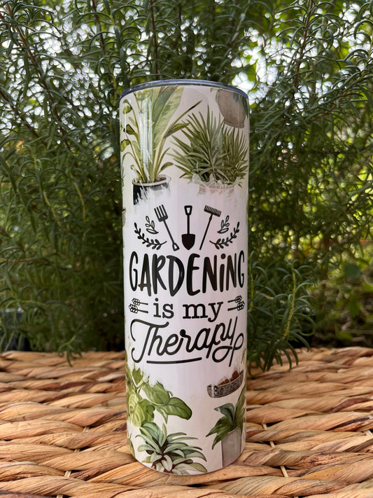 Gardening is My Therapy Tumbler